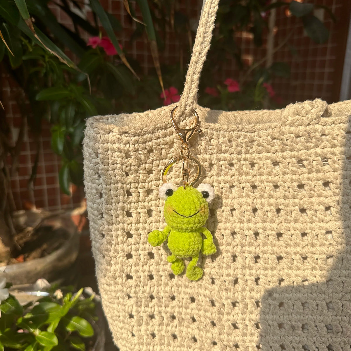Handmade Crochet Frog Keychain – view 9