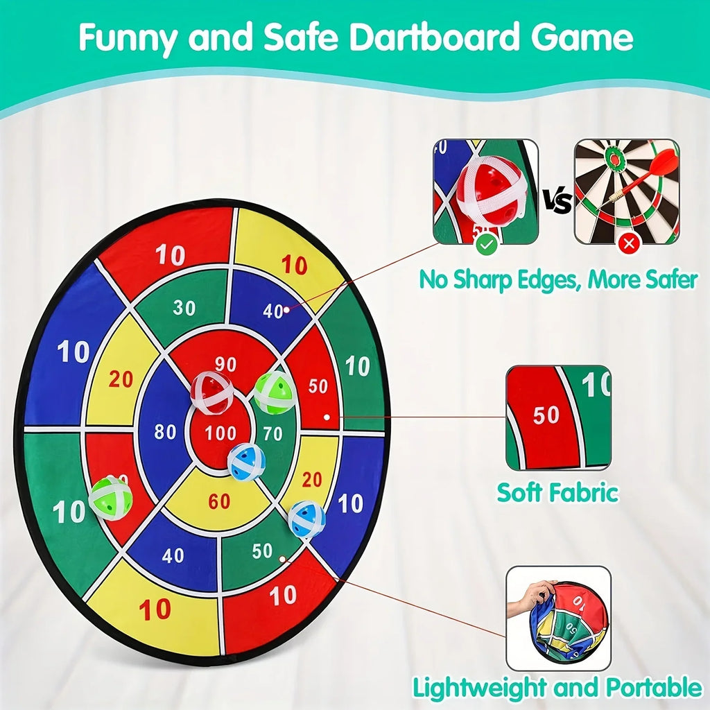 Kids Sticky Ball Dart Board Game (29") – view 3