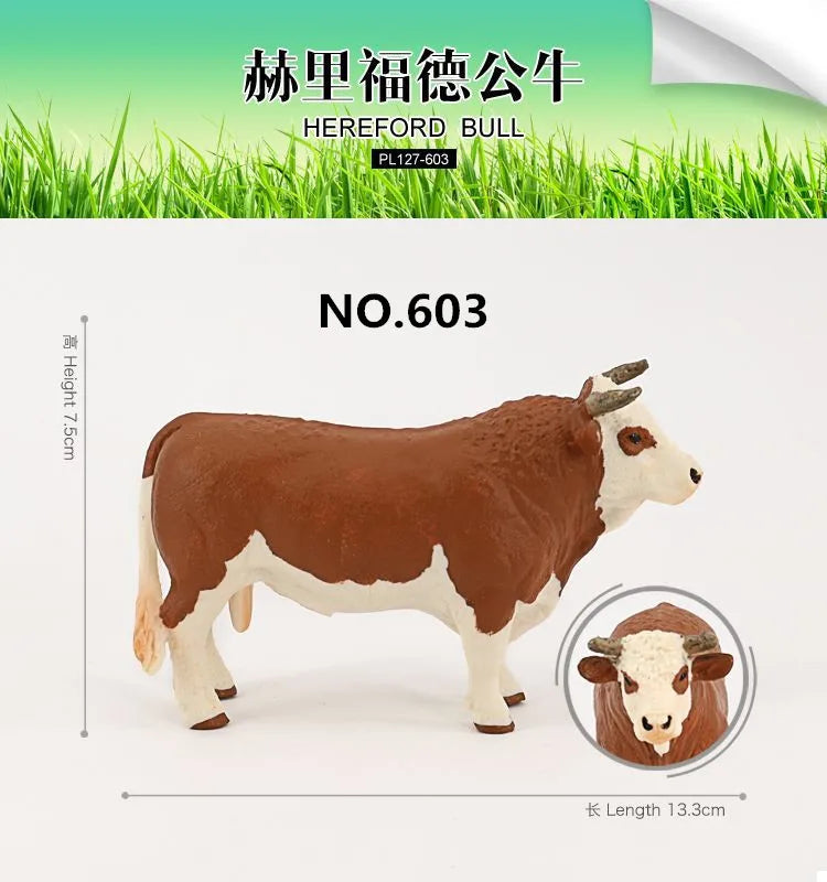Realistic Cattle Cow & Bull Figurines – view 9