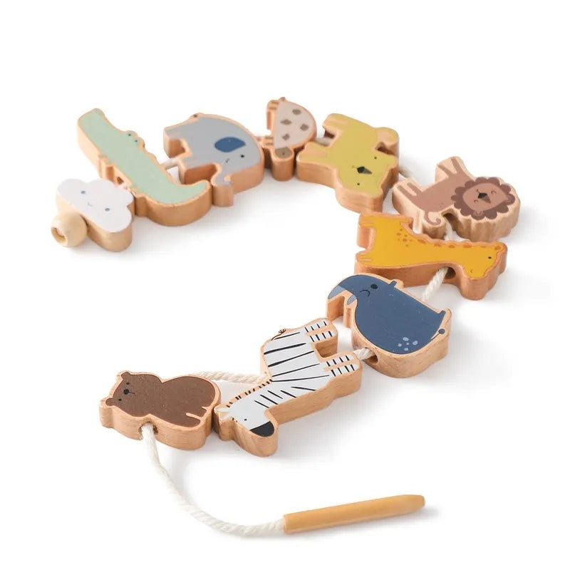 Wooden Animal Threading & Lacing Toy – view 10
