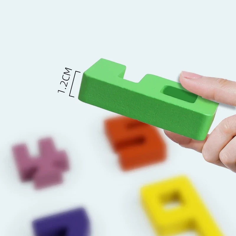 Wooden Stacking Blocks with Activity Cards – view 2