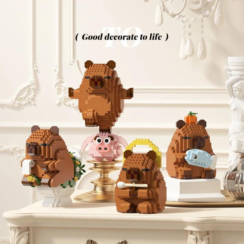 Cute Capybara Building Block Figure – view 2