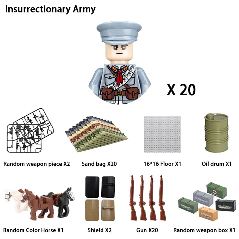 24PCS WWII Army Brick Figures – view 38