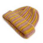 Striped Feather Yarn Beanie – view 5