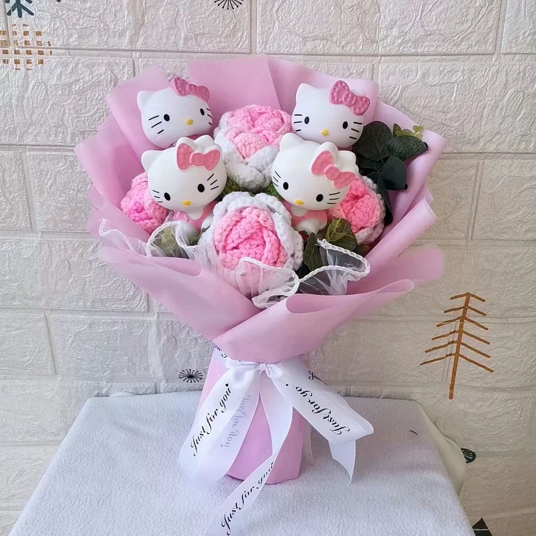 Cartoon Cat Plush Rose Bouquet – view 27