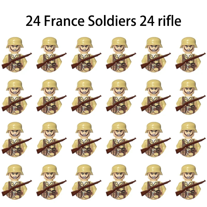 24PCS WWII Army Brick Figures – view 35