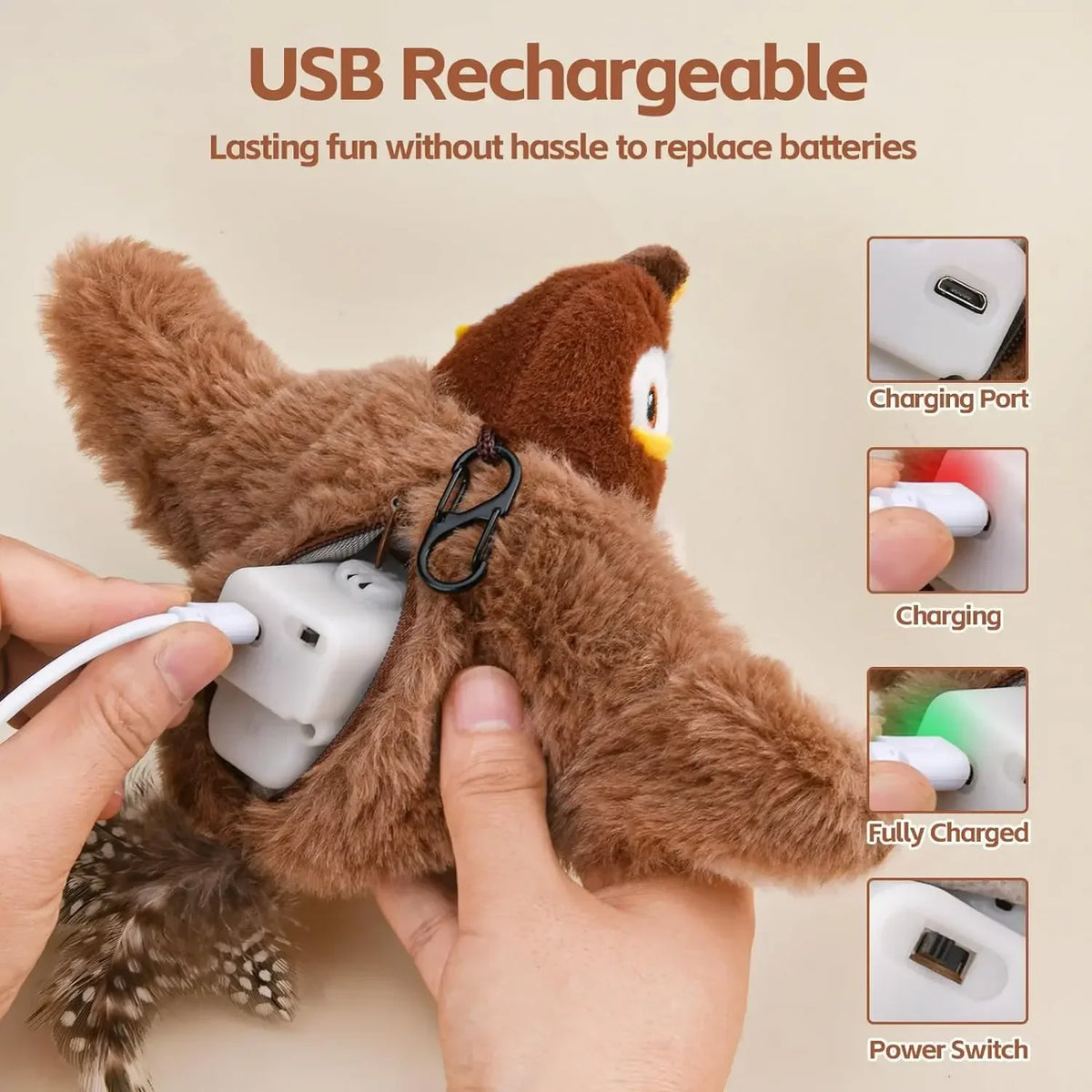 Flapping Bird Cat Toy – view 3