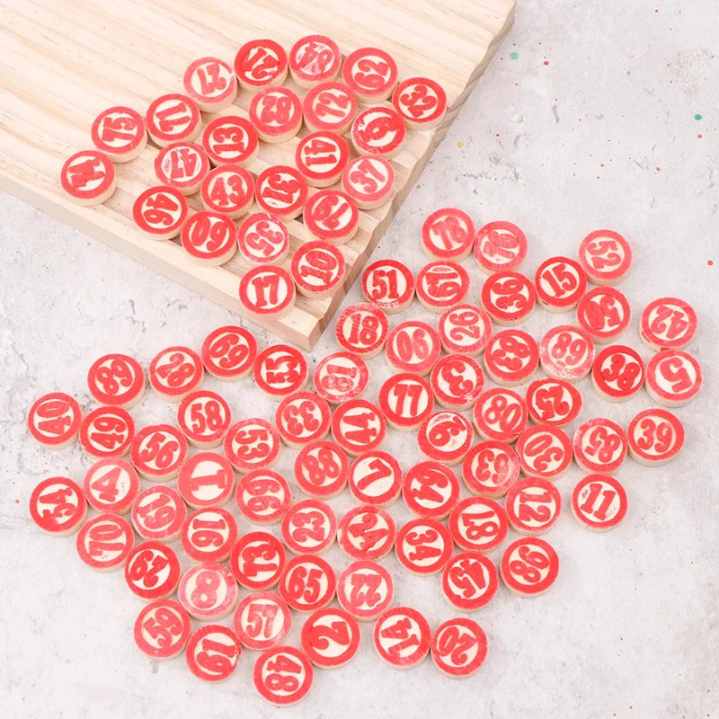 90PCS Wooden Bingo Number Plates – view 4