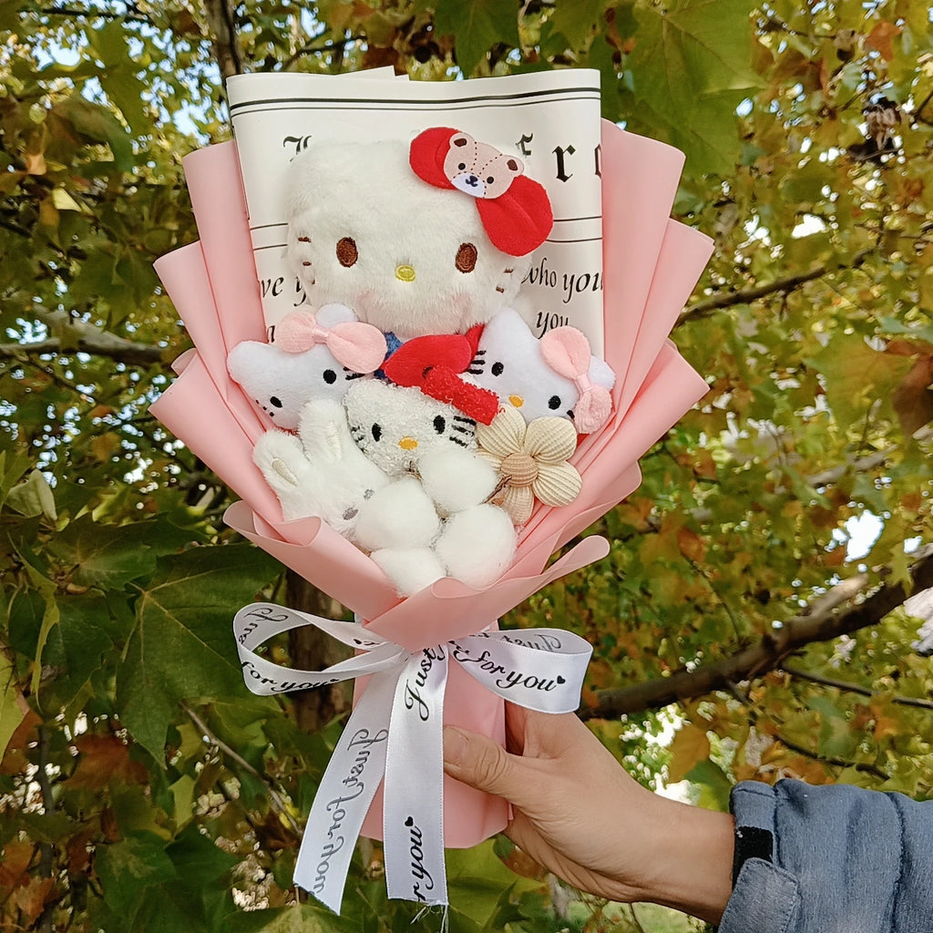 Cartoon Cat Plush Rose Bouquet – view 22