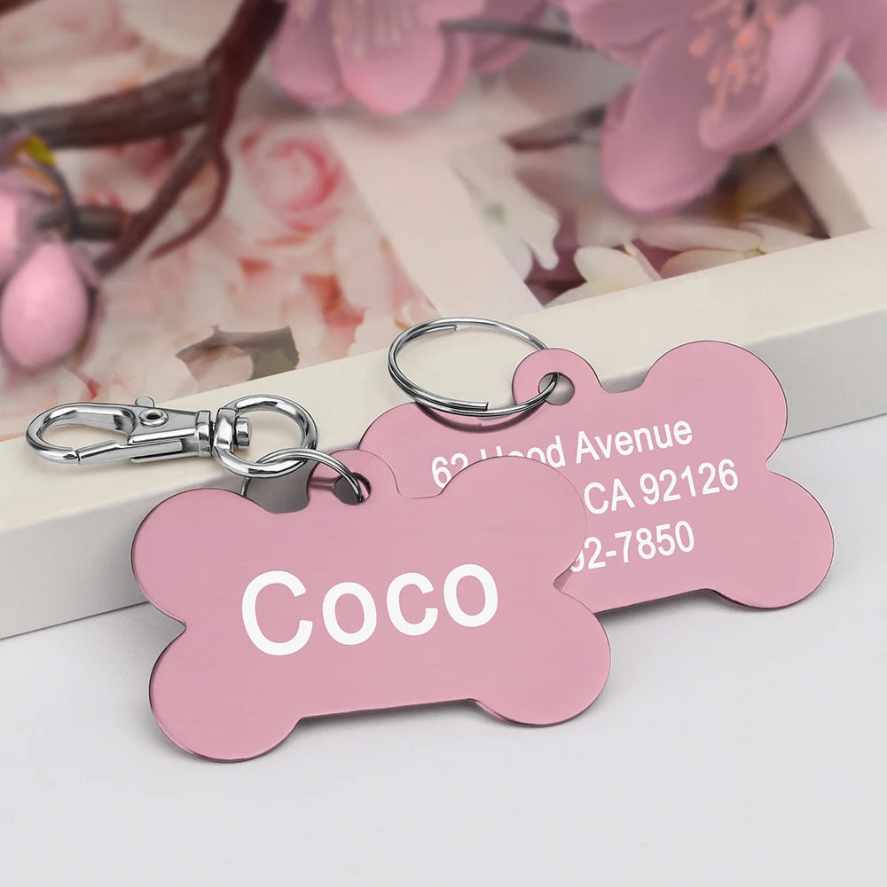 Personalized Bone Pet ID Tag – view 3