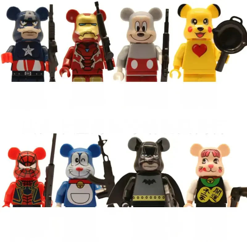 4cm Children Anime Figure Hero Building Blocks Kid Gift Assembling Toy Model Characters Figurine Bricks Boy Child Children Ninja