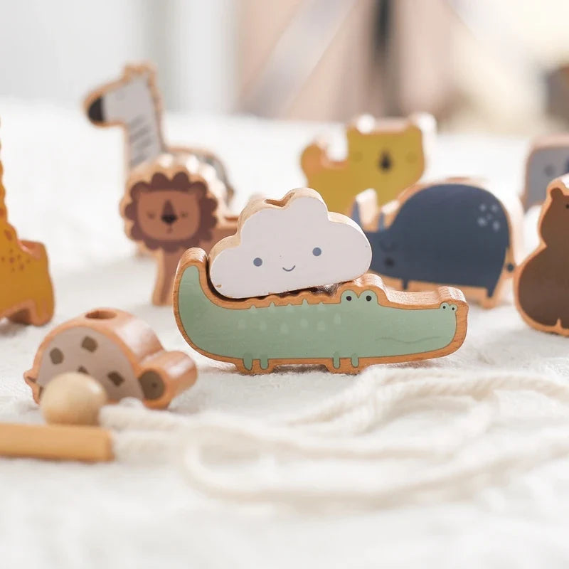 Wooden Animal Threading & Lacing Toy – view 5