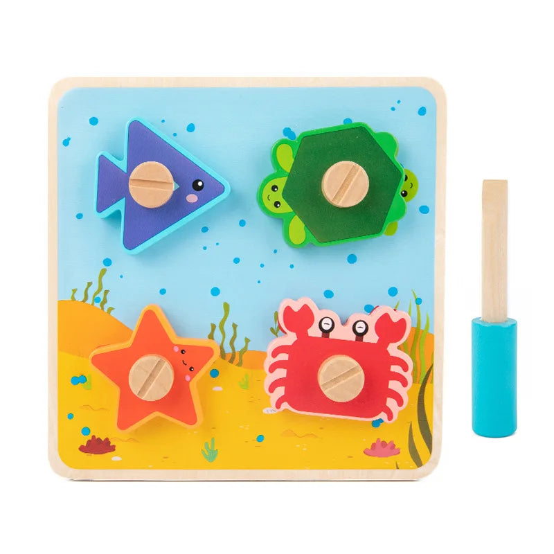 Wooden Nuts & Bolts Matching Game – view 10
