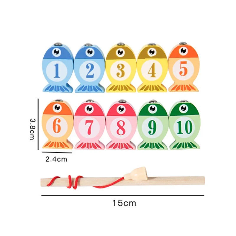 Wooden Alphabet & Number Fishing Game – view 7
