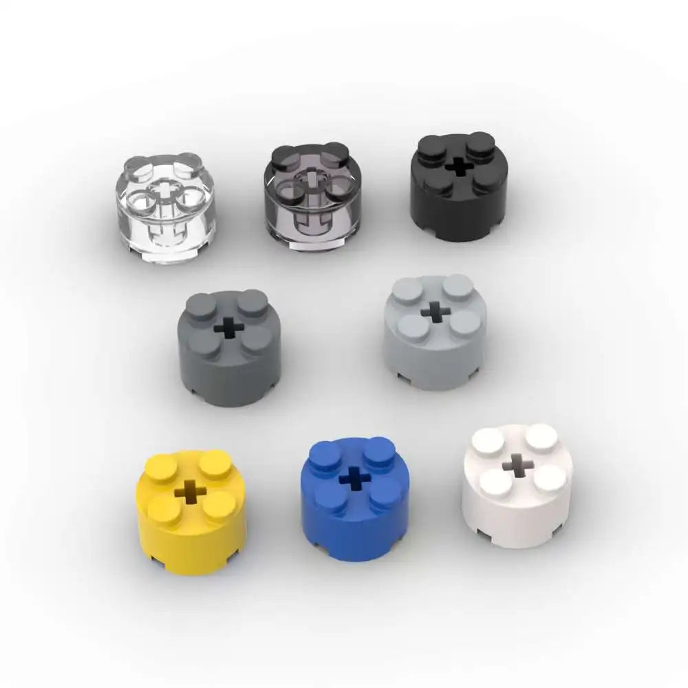 10PCS 2x2 Round Plates with Axle Hole