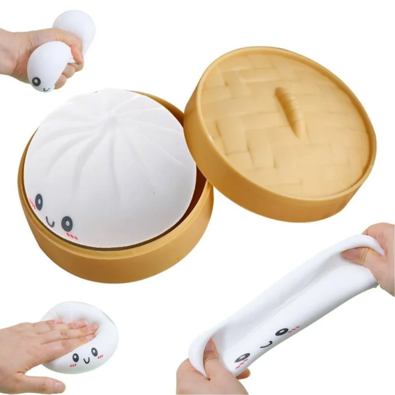 Kawaii Dumpling Bun Squishy Stress Toy – view 6