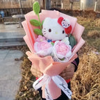 Cartoon Cat Plush Rose Bouquet – view 38