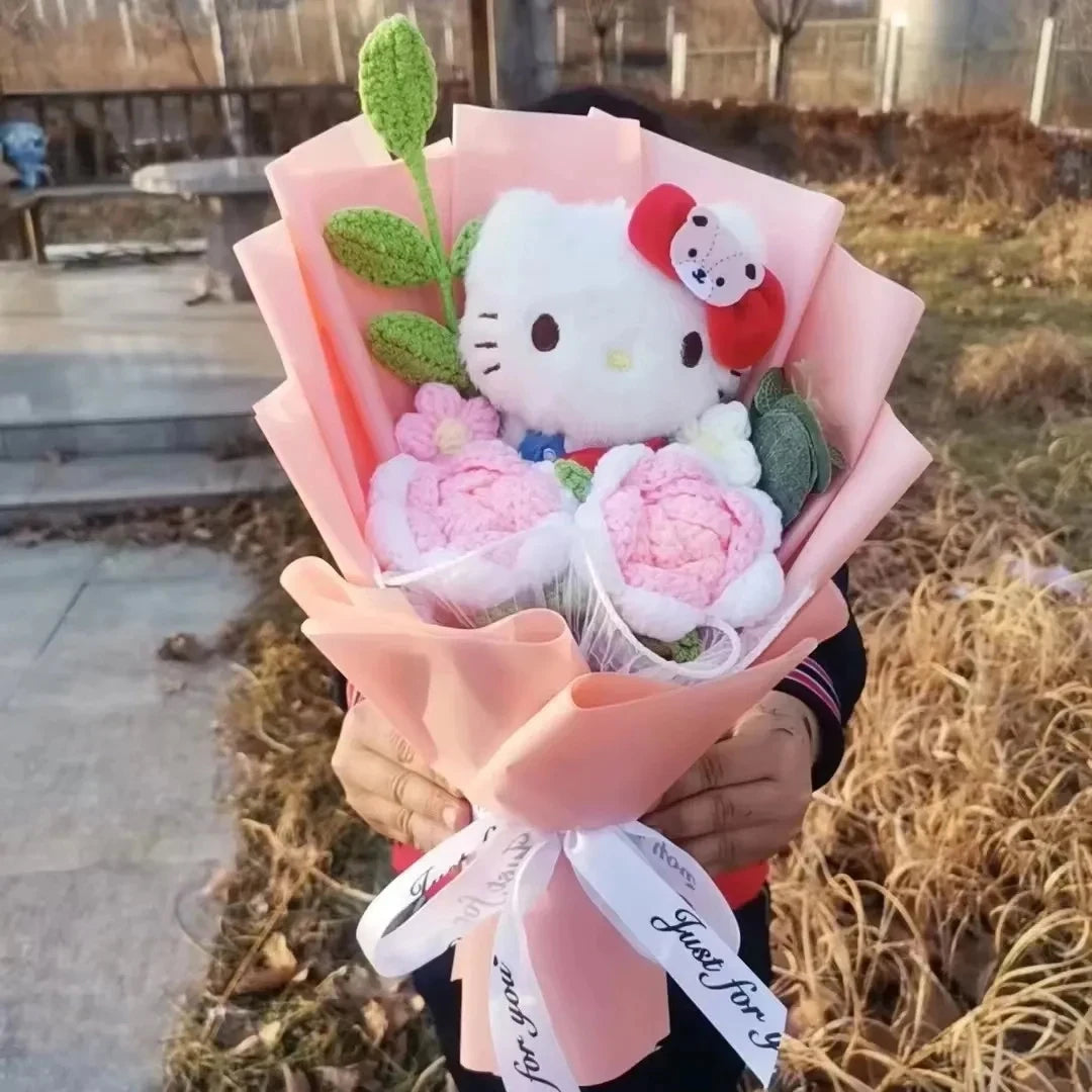 Cartoon Cat Plush Rose Bouquet – view 38