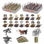 24PCS WWII Army Brick Figures