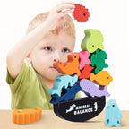 Wooden Animal Balance Stacking Game