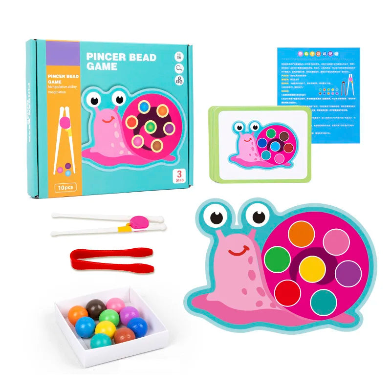 Clip Beads Color Sorting Montessori Game – view 8