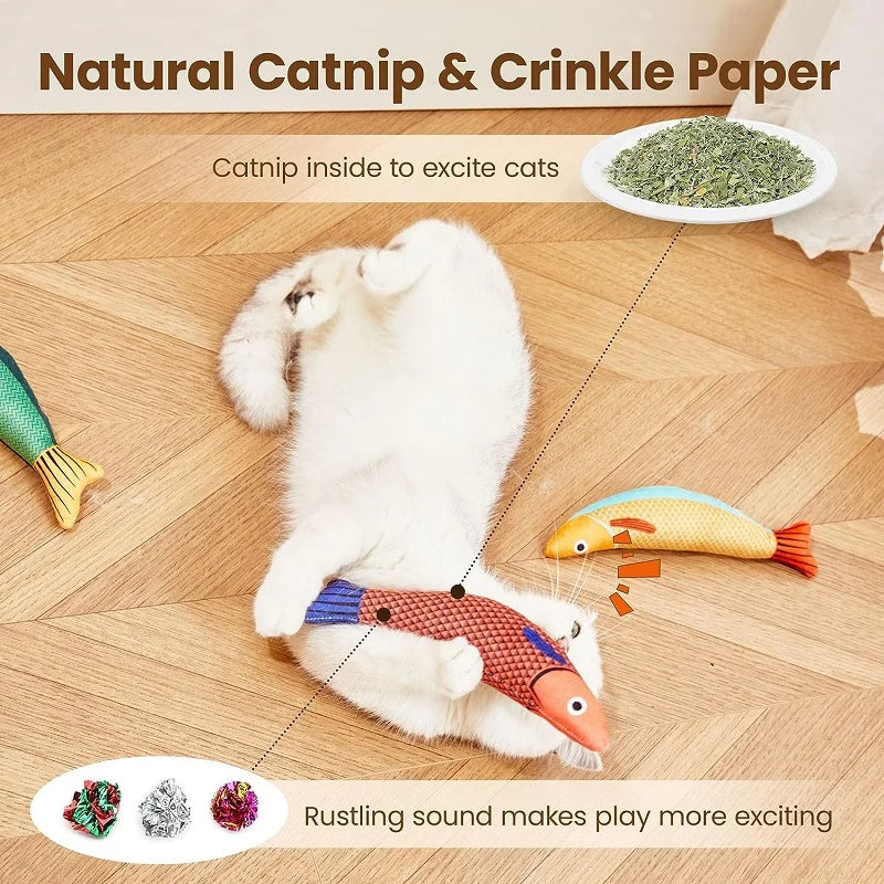 Realistic Fish Cat Toy with Catnip – view 3