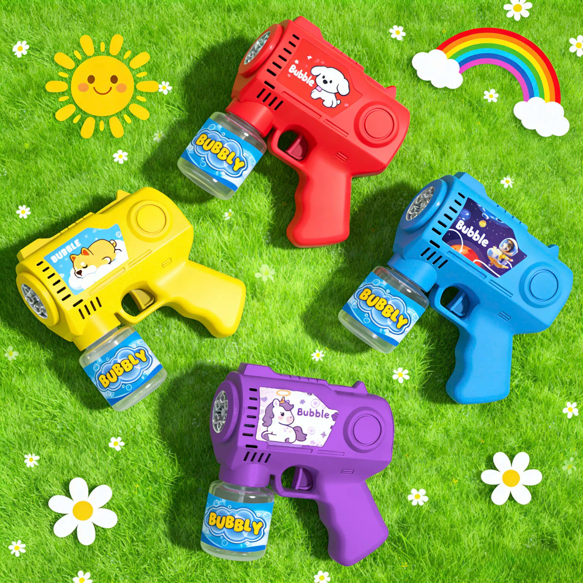 Automatic Cartoon Bubble Gun for Kids – view 2