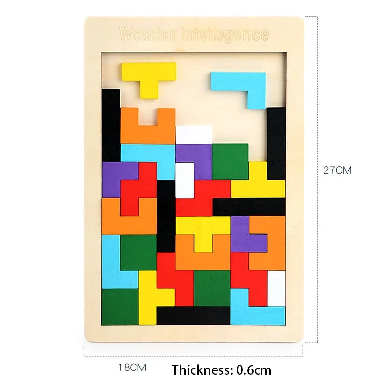 Wooden Logic Square Brain Teaser Puzzle – view 7