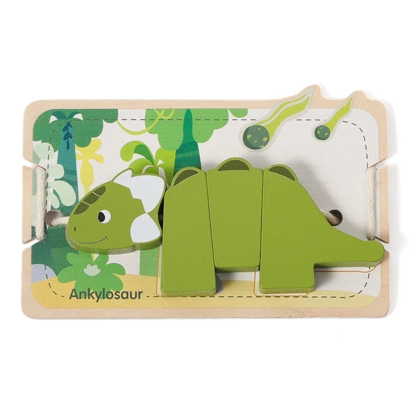 Wooden Animal Threading & Lacing Toy – view 7