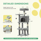 44" Cat Tree Tower – view 2