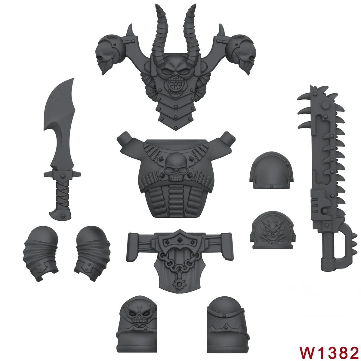 Skull Armor Building Block Figure – view 17