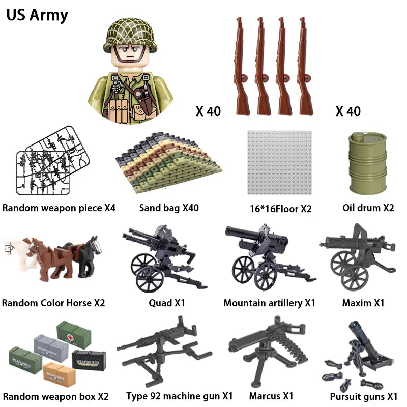 WWII Soldier Building Block Figures – view 29