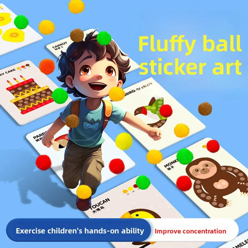 Furry Ball Paste Painting Craft Kit – view 4
