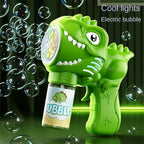 Electric Dinosaur Bubble Gun with Light