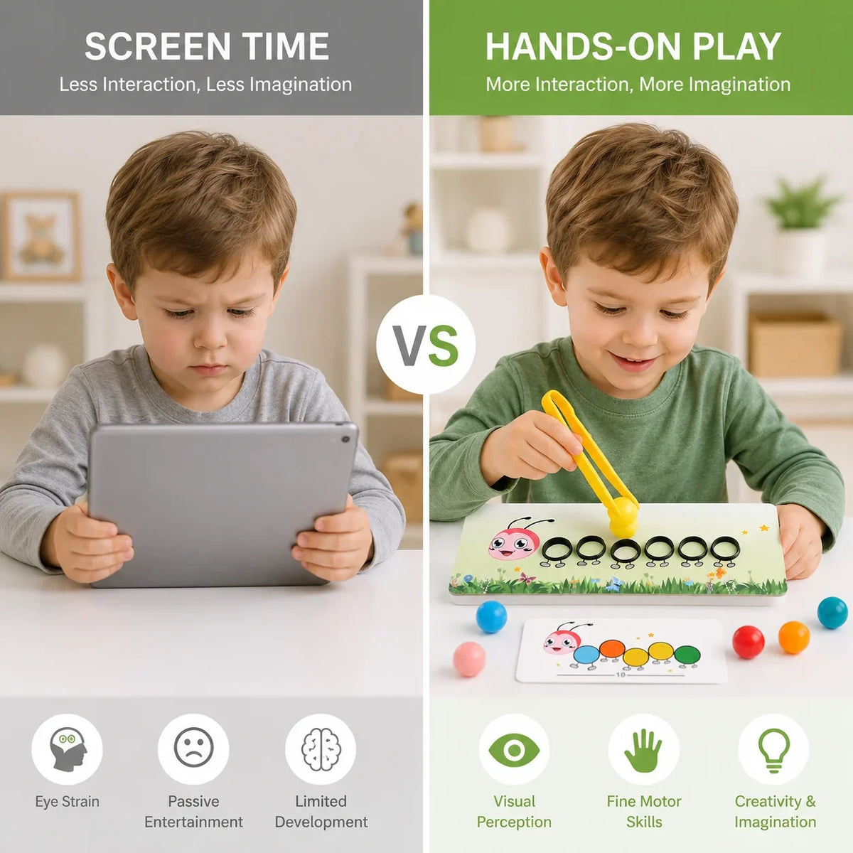 Clip Beads Sorting Learning Set – view 2