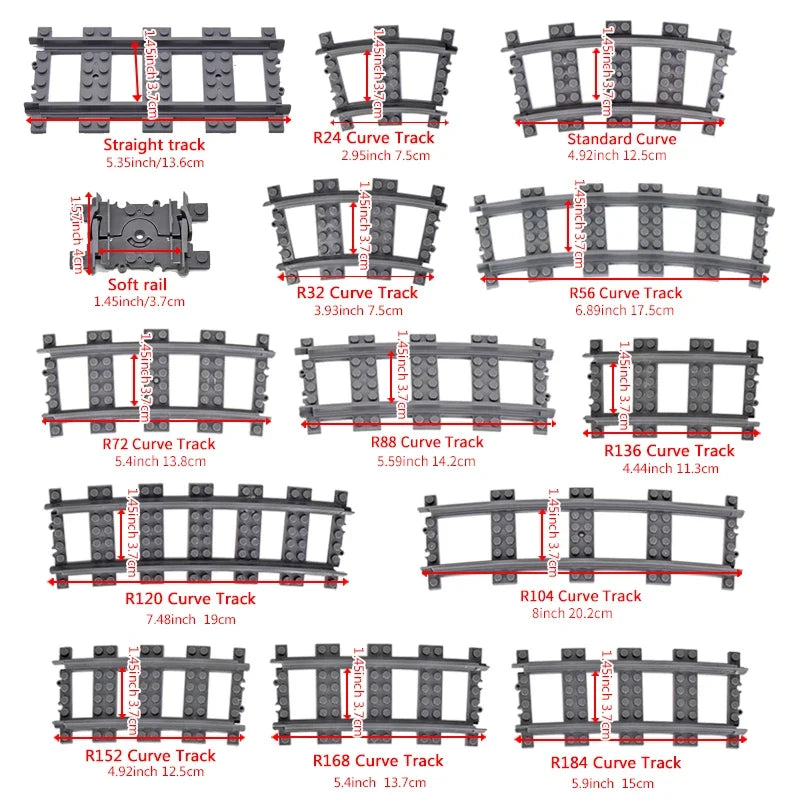 Brick Train Curve Track Parts – view 6