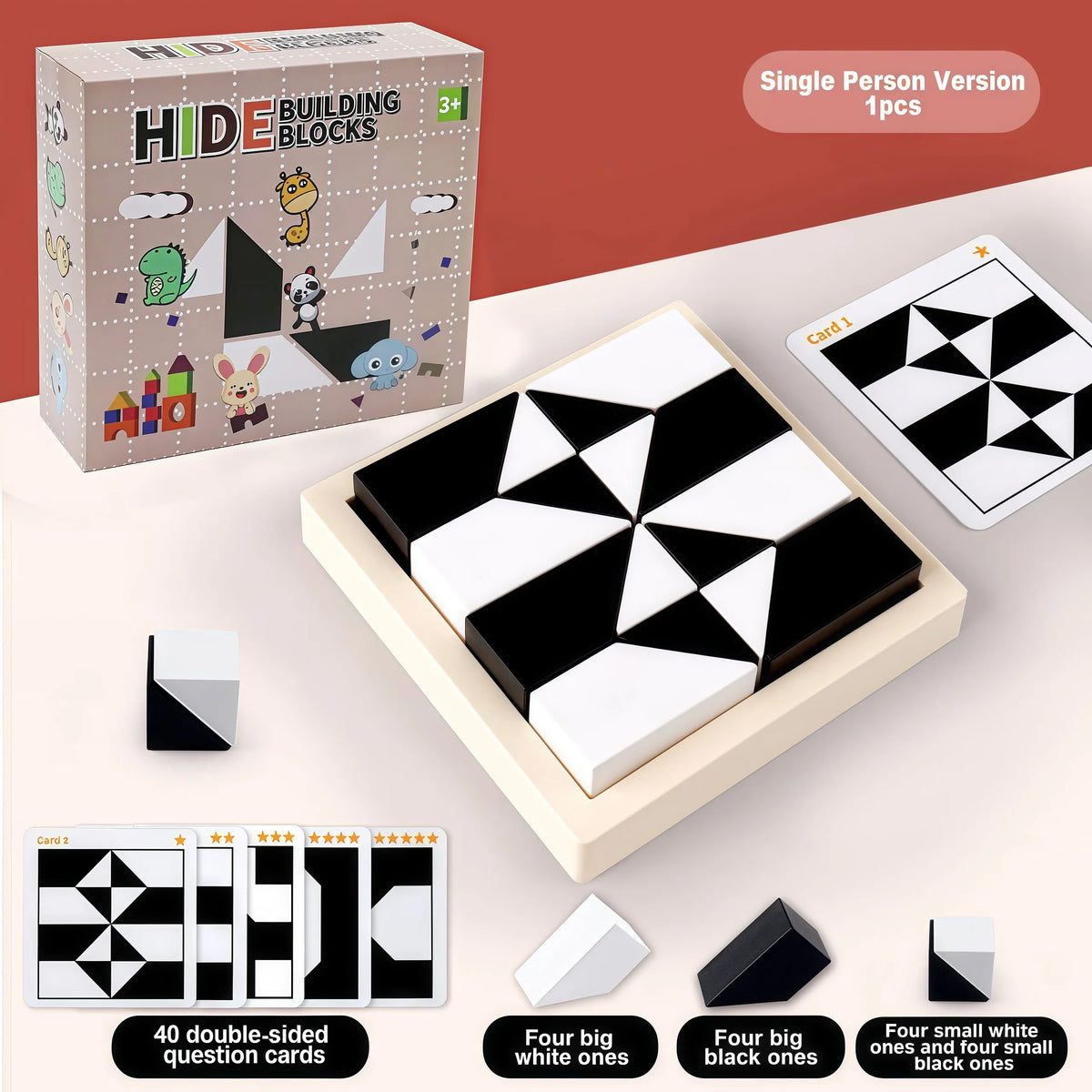 Geometric Block Puzzle with Storage Tray