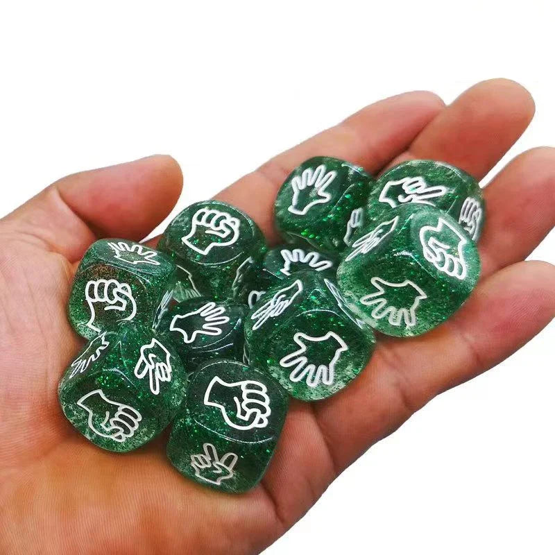 Glitter Rock Paper Scissors Dice Set (10PCS) – view 2